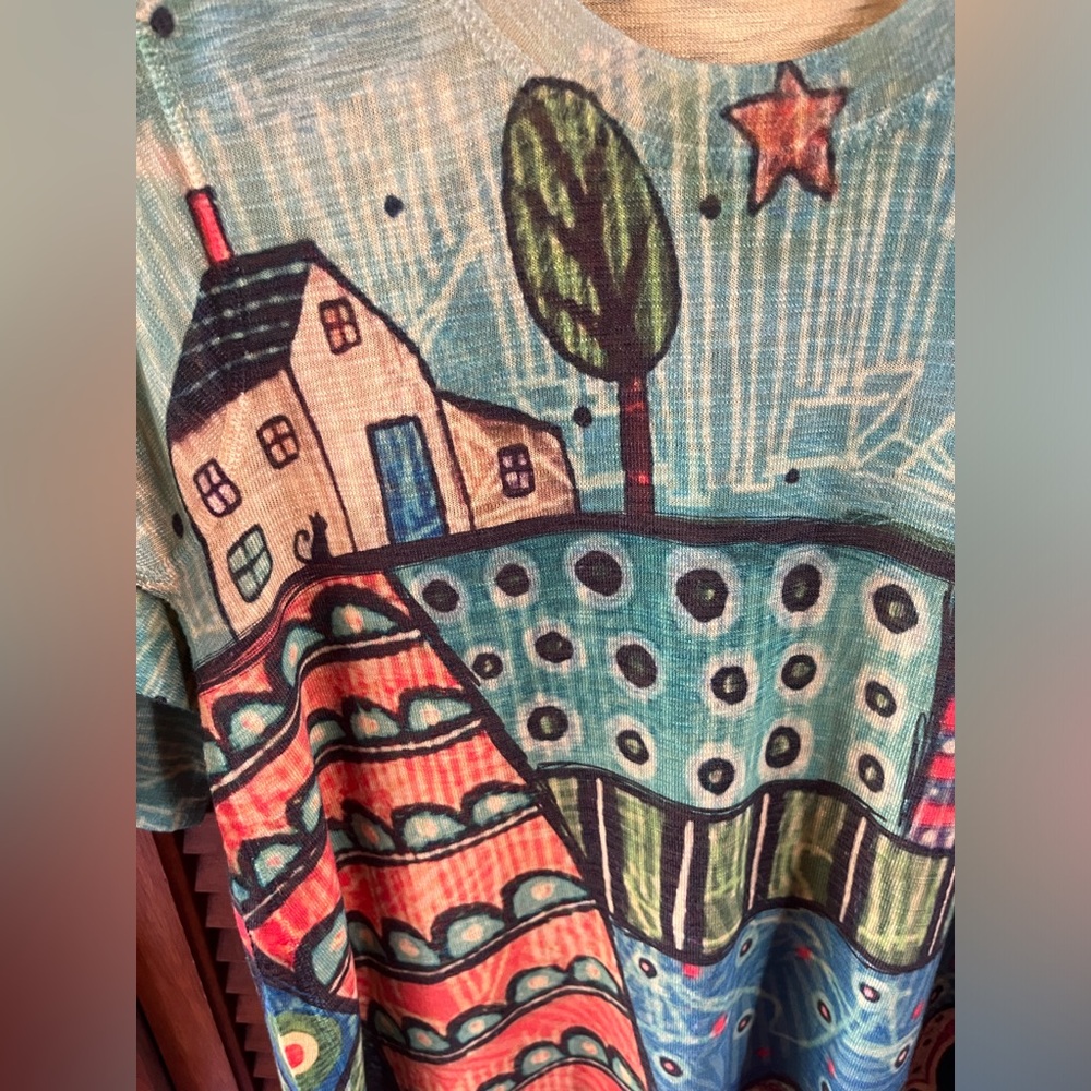 Uniquely Patterned Tunic Style Top - image 3